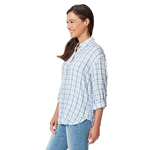 Image of Gloria Vanderbilt Women's Amanda Oversized Button Down Shirt with Roll-tab Sleeves