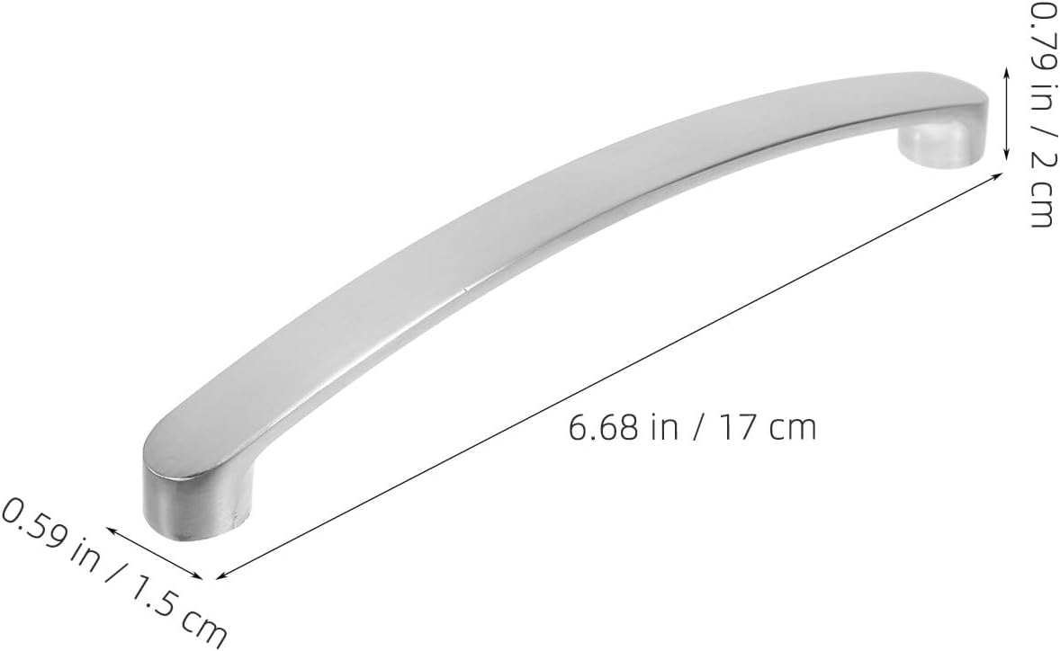 2pcs Aluminum Kitchen Cabinet Handles Set, Satin Nickel Finish, 160mm Center Hole Drawer Pulls for Furniture and Dresser Hardware