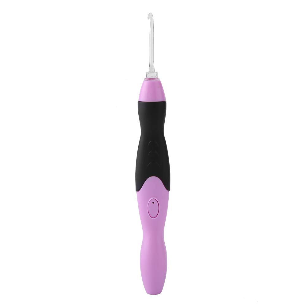 Uncinetti a Tulipano Set di Uncinetti con Luce Set di Uncinetti Illuminati a Led Ricaricabili USB 9 in 1 con Rosa