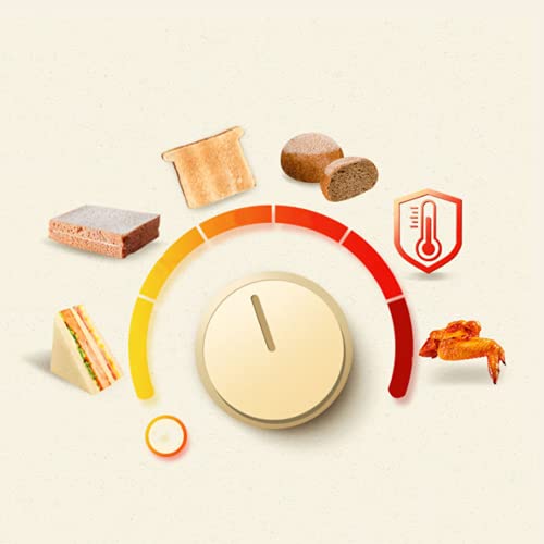 N / B 2-Scheiben-Toaster mit extra breitem Schlitz, Edelstahl-Toaster, Mini-Toast-Frühstücksmaschine,360° beidseitiges… – Bild 3