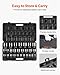 VEVOR Impact Socket Set 3/4 Inches 29 Piece Impact Sockets, 6-Point Sockets, Rugged Construction, CR-M0, 3/4 Inches Drive Socket Set Impact SAE 3/4 inch - 2-1/2 inch, with a Storage Cage