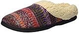 Space Dye Strickobermaterial Dearfoams Damen Chunky Knit Clog Hausschuh, Rot/Mehrfarbig, Small/Medium EU