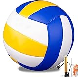 ✅ 【JUEGO AL AIRE LIBRE E INTERIOR】 La balón voleibol puede proporcionar un sinfín de entretenimiento en la playa, la piscina, el gimnasio, el jardín y el interior. Mientras juega voleibol por diversión, también pue de ejercitar su cuerpo y mejorar sus habilidades Ideal para principales, adolescentes, adultos, personas de mediana edad y ancianos.