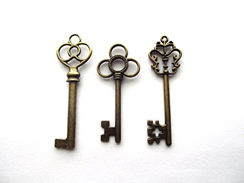 Makhry Mixed Pack of 30 Vintage Retro Rustic Skeleton Keys in Antique Bronze Color,3 Style,30 pcs Rustic Wedding Favor(Antique Bronze) steampunk buy now online Makhry Mixed Pack of 30 Vintage Retro Rustic Skeleton Keys in Antique Bronze Color,3 Style,30 pcs Rustic Wedding Favor(Antique Bronze) steampunk buy now online