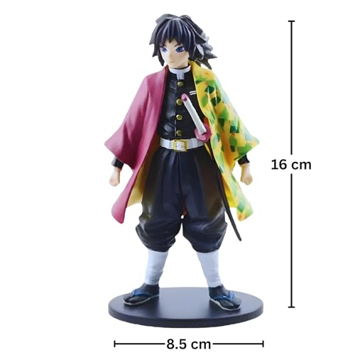 Image of Anime Cartoon Character Action Figure | Limited Edition | Attractive Lightweight Durable Toy Figures for Home Decors Office Desk and Study Table (Giyuu Standing)