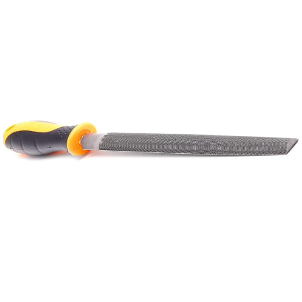 8" Medium-Toothed Metal Files Set for Metalworking Woodworking Steel Rasp File Flat Triangle Round Square Half-Round(Half Round File)