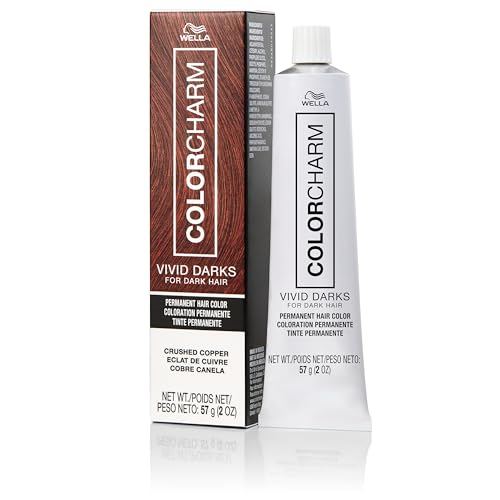 COLORCHARM VIVID DARKS | Permanent Cream Color | Vibrant Color for Dark Hair | Nourishing Vegan Formula | No Bleach Needed | Crushed Copper | 2 Fl Oz