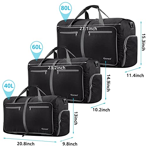 Gonex 100L Foldable Travel Duffle Bag & Gonex 60L Packable Travel Duffel Bag #TOP4