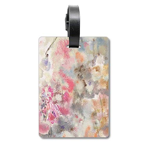 Étiquette de valise motif peinture à l'huile April Lotus XJJ pour sac perdu