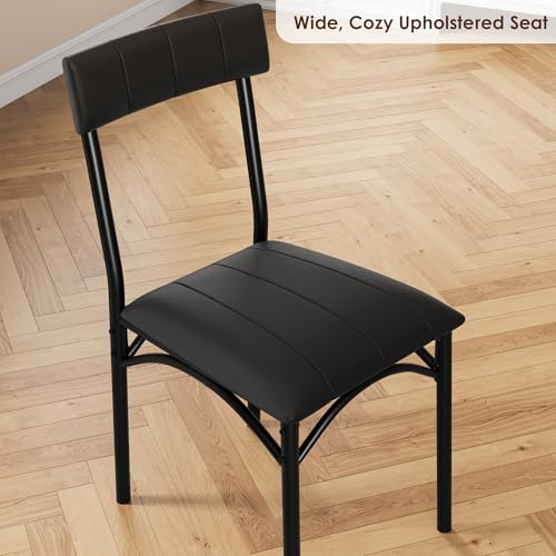 Image of Garvee Dining Chairs Set of 2, Upholstered Dining Room Chairs with Back | Upholstered, Ergonomic Backrest, Durable, Easy Assembly