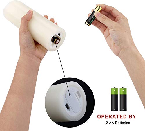 image for Pandaing Flameless Candles Battery Operated LED Pillar Real Wax Flicke