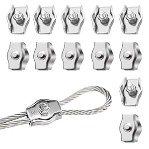 Neusid Drahtseilklemme M3, 12 Stück Edelstahl