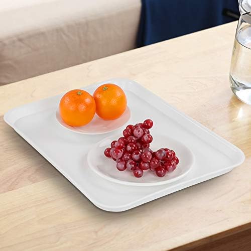 Kekow 4-Pack White Plastic Fast Food Serving Trays - Image 6