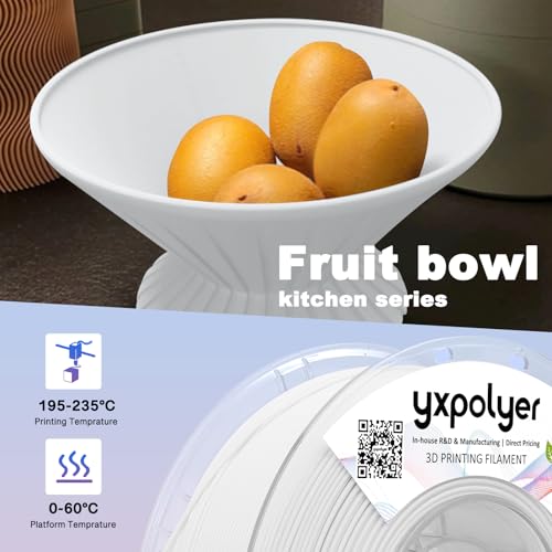 Filament PLA 1.75mm alimentaire blanc pour imprimer sans nœud - 6