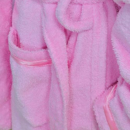 Children's Solid color Towel Material boys and girls Robe cotton swimming bathrobe thick pajamas3