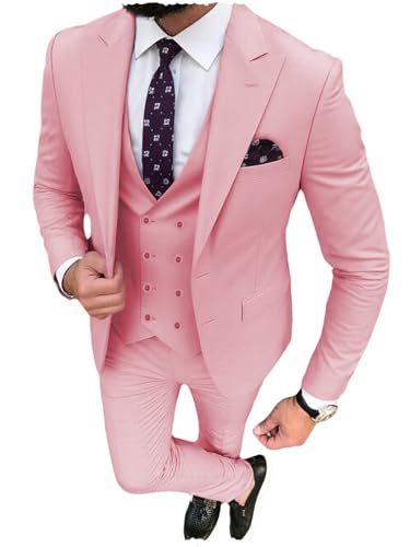 Men's Suit Slim Fit 3 Piece Suit Blazer Dress Business Wedding Party Jacket Vest Pants