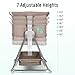 Cowiewie Bassinet Bedside Sleeper, Baby Bassinet with 7 Adjustable Height, Bedside Bassinet for Baby with Storage, Breathable Mesh & Mattress, Portable Bassinet Easy Folding (Baby Brown)