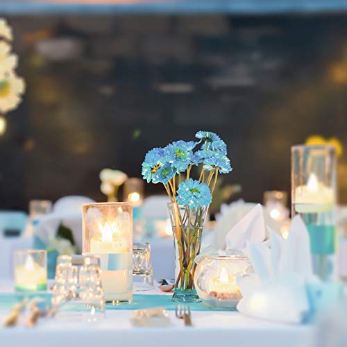 Image of Honoson 1000 Pieces Artificial Yellow Rose Petals with 24 Pcs Flameless Heart Shaped LED Tealights Candles Special Romantic Night Decorations for Proposal Wedding Anniversary Table Decor