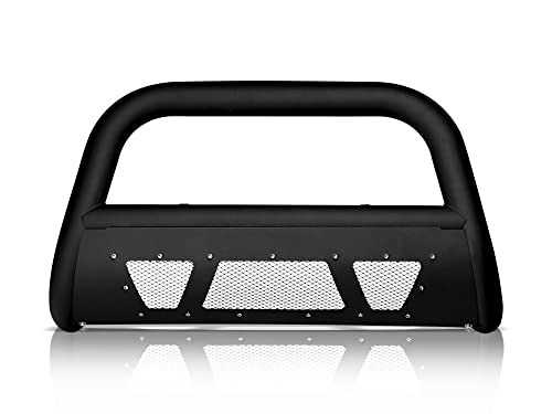 Image of Armordillo 8717196 MS Series Studded Aluminum Mesh Bull Bar - Matte Black Fits 2007-2021 Toyota Tundra / 2008-2021 Sequoia