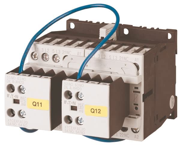 Combinaison Eaton 278111 pour inverser le sens d'un moteur triphasé 5.5 kW sans court-circuit