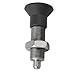Kipp 03093-12410A7 Stainless Steel Indexing Plungers Without Collar, H Style, Locking Pin Not Hardened, Inch, 3/4-10" Thread, 74 mm Length