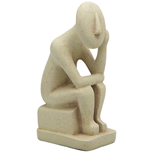 Culture Spot Reproduction Cycladic Thinker Art Statue with Stone Finish | Greek Culture Inspired Artistic Home Decor for Indoor Placement | 6.25 Inches High