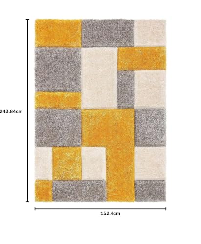 Image of Modern Soft 3D Shaggy Fur Carpets for Living Room Thick Fluffy Rugs for Bedroom, 5x8 feet, Multi Color