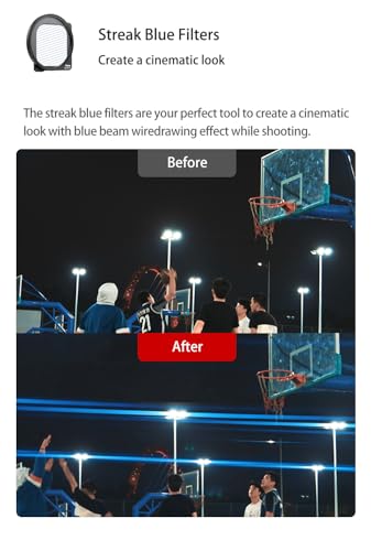 Filtro anamórfico Kase de rayas azules para vídeos urbanos nocturnos con iPhone 2