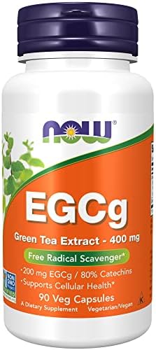 NOW Supplements, EGCg Green Tea Extract 400 mg, Free Radical Scavenger*, 90 Veg Capsules