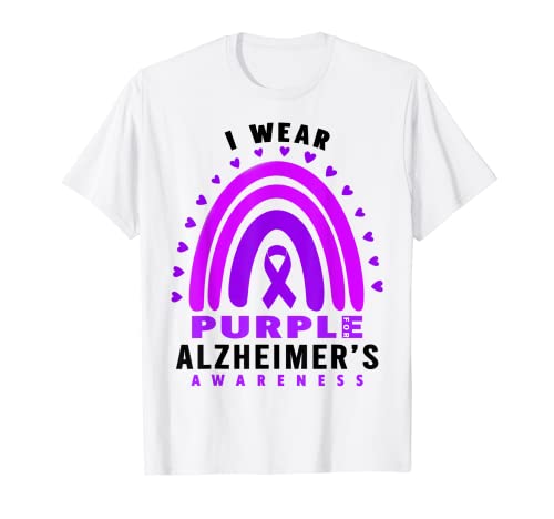 Camiseta de demencia - I Wear Purple For Alzheimer Awareness Camiseta