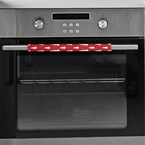 Image of Pardick Christmas Refrigerator Door Handle Covers Set of 2, Christmas Tree Fridge Handle Cover Washable Fridge Dishwasher Oven Door Decor Protector Handle Cover, Keep Your Kitchen Appliance Clean
