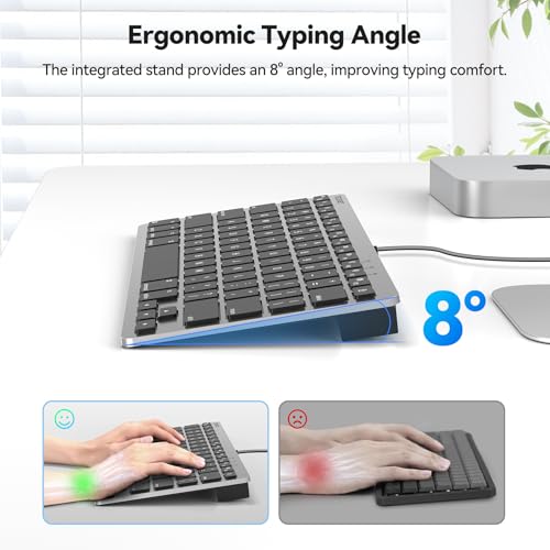 Image of TECKNET Wired Mac Keyboard for MacOS Devices with Dual Interface