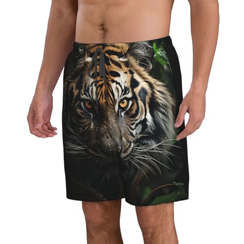 Men's Swim Trunks A Tiger in The Dark Quick Dry Board Shorts Mens Bathing Suit Beach Swimwear with Pockets4