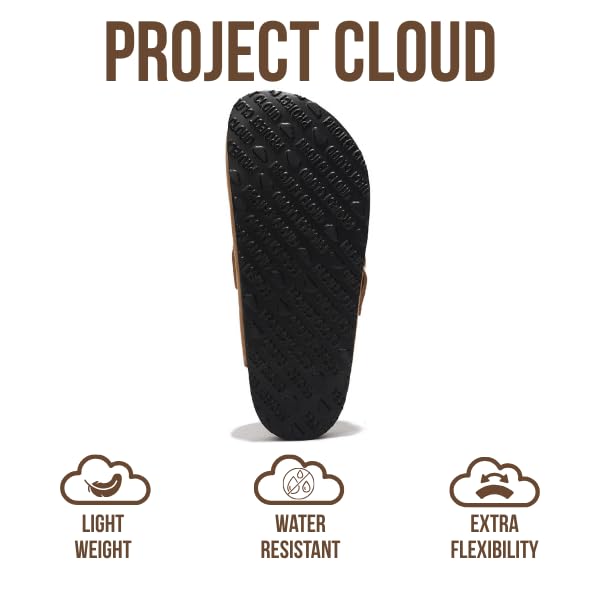 Project Cloud Genuine Leather Clogs for Women Shoes - Memory Foam Insole, Non-Slip & Natural Cork Footbed Arch Support Big Buckle Womens Clogs and Mules for Women Footwear (Manchester)4