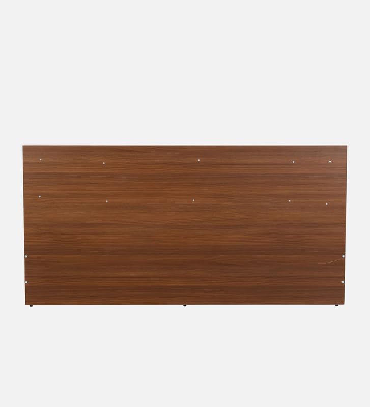 Image of Mintwud Pepperfry Solid Engineered Wood Kawasaki King Size Bed with Upholstered Headboard | Wooden Palang Without Storage | Ideal Furniture for Living Room, Bedroom, Hotel (Planked Walnut Finish)