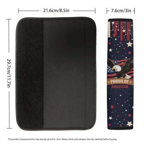 Image of AFPANQZ Eagle 250 Years Automotive Seat Belt Covers Pads 2 Piece for Womens Kids Youth Car Accessories Safety Seatbelt Cushion Pillow Universal Fit Bag Shoulder Straps Pads