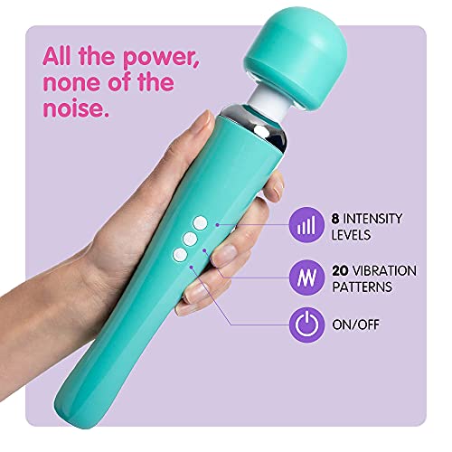Image of Oliver James Large Wand Massager w / 20 Vibration Modes and 8 Speeds (Green)