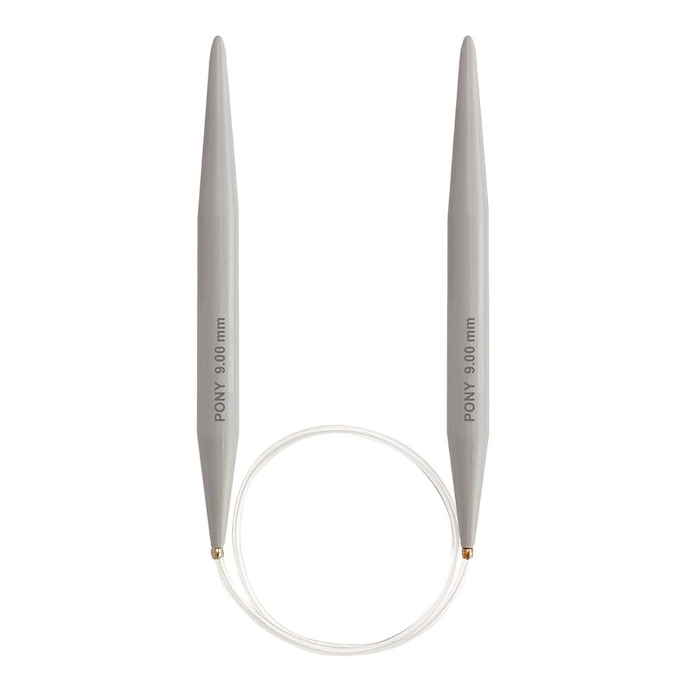 PONY Classic 40cm Plastic Circular Knitting Needles 9.00mm