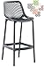 Produktbild CLP Barhocker AIR Aus Pflegeleichtem Kunststoff I Wetterbeständiger Tresenstuhl I Barstuhl Mit Fußstütze Und Einer Sitzhöhe Von 75 cm, Farbe:dunkelgrau