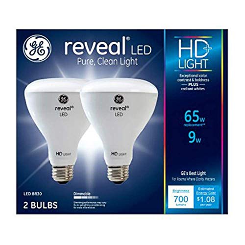 GE Lighting 30691 Reveal HD+ LED Light Bulbs 700 Lumens 9-Watts 2-Pk. - Quantity 1 (n/a)