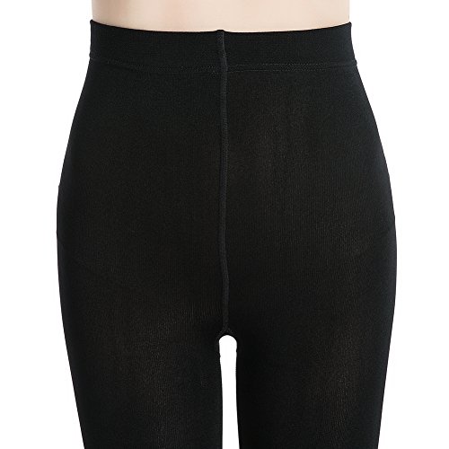 Manzi Women's 2 Pairs Super Opaque With Fleece Soft Black Tights 400 Denier #TOP5