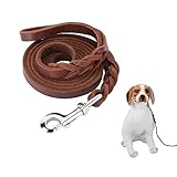 【Resistente al Agua para un Cuidado Fácil】Las correas para perros son impermeables porque la impregnación de aceite se fabrica muchas veces. Para limpiar, solo use un trapo para limpiar y secar al aire. Parece más característico y más a la moda. El cinturón de cuero es ligero y liviano para que usted y su perro no se sientan cansados, por lo que puede pasear a su perro fácilmente. Muy adecuado para Pastor Alemán, Dachshund y otros perros de tamaño mediano.