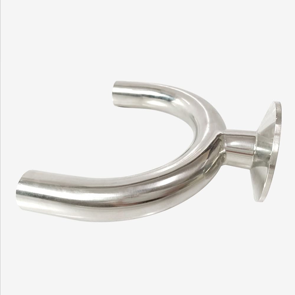 Conector de acero inoxidable, soldadura a tope de diámetro exterior de tubería, diámetro exterior de tubería de 19 mm-63 mm 1,5" 2" 3" Soldadura a tope de triple abrazadera Curva en forma de U 3 vías