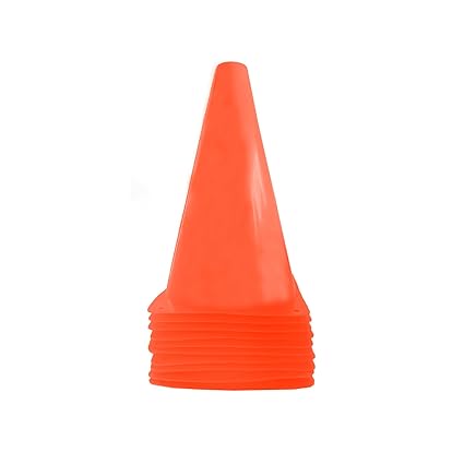 9 inch Soccer Training Cones for Outdoor Activity, Orange Traffic Cones,Plastic Sports Cones