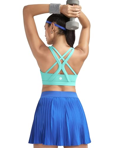 Image of RUNNING GIRL Sports Bras for Women,Seamless Strappy Sports Bra High Support Crisscross Back with Removable Pads