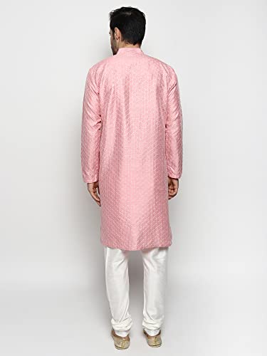 Image of Uri and MacKenzie Embroidery Silk Men's Kurta Pyjama Set