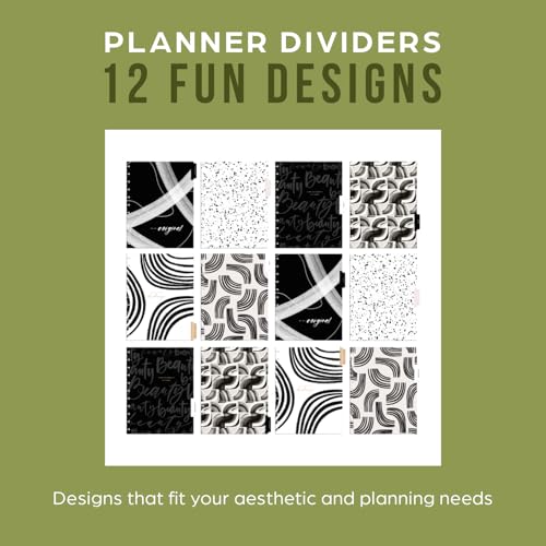 Image of Happy Planner Disc-Bound 12-Month Planner, Jan.-Dec. 2025 Daily, Weekly, and Monthly Planner, Big Size, Dashboard Layout, Modern Texture, 72 Pages, 12 Dividers, 2 Sticker Sheets, 8.5 inch x 11 inch