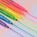 Highlighter - 100 pack color highlighter, color transparent visible fluorescent pen shell, wide chisel point mark, fluorescent pen, school, office