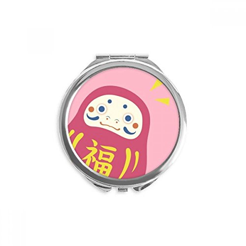Japanese Travel Lucky Toy Hand Compact Mirror Round Portable Pocket Glass image 2