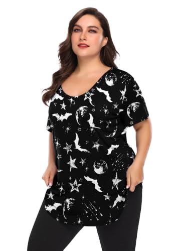 Image of BELAROI Women Plus Size Tops V-Neck Tunics Shirts